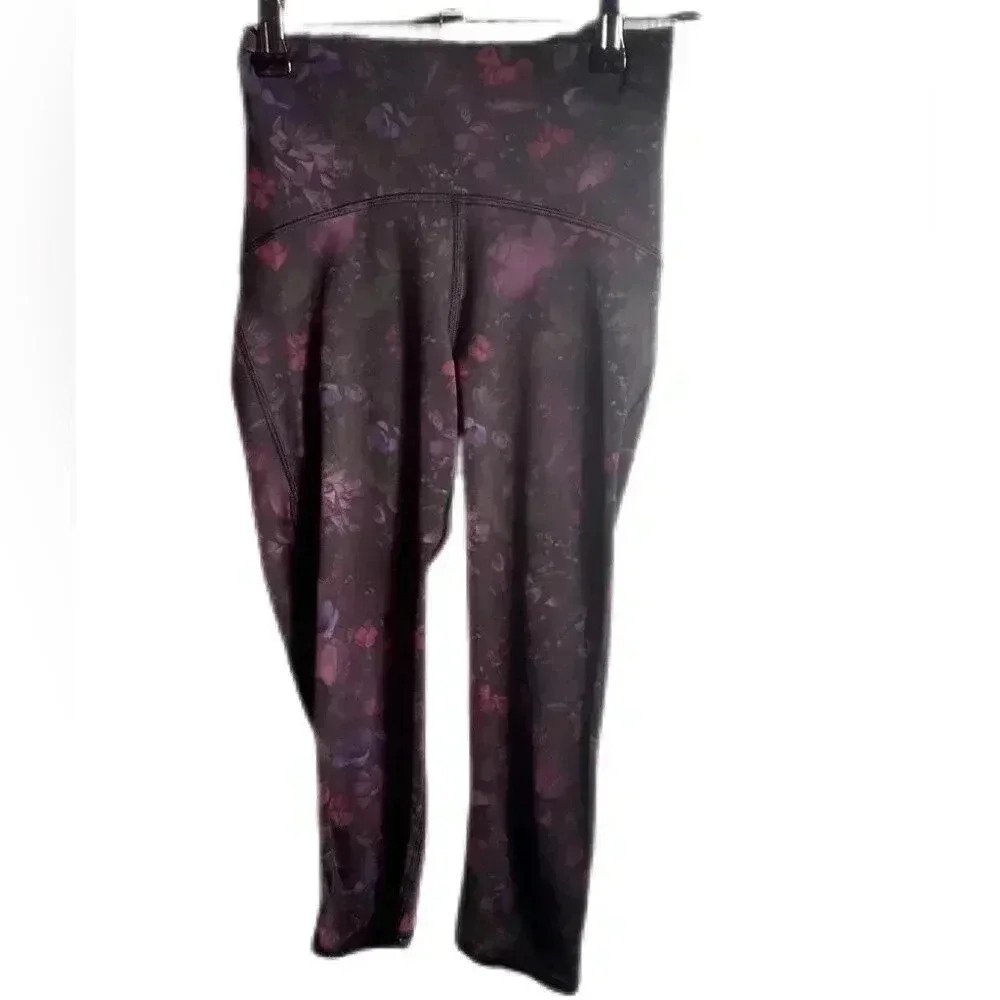 Lululemon Lululemon Train Times Crop yoga Frozen Flourish Multi  leggings 2 - Picture 2 of 3